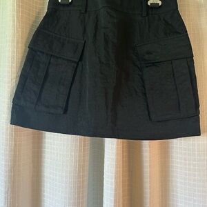 & Other Stories Black Cargo Mini Skirt